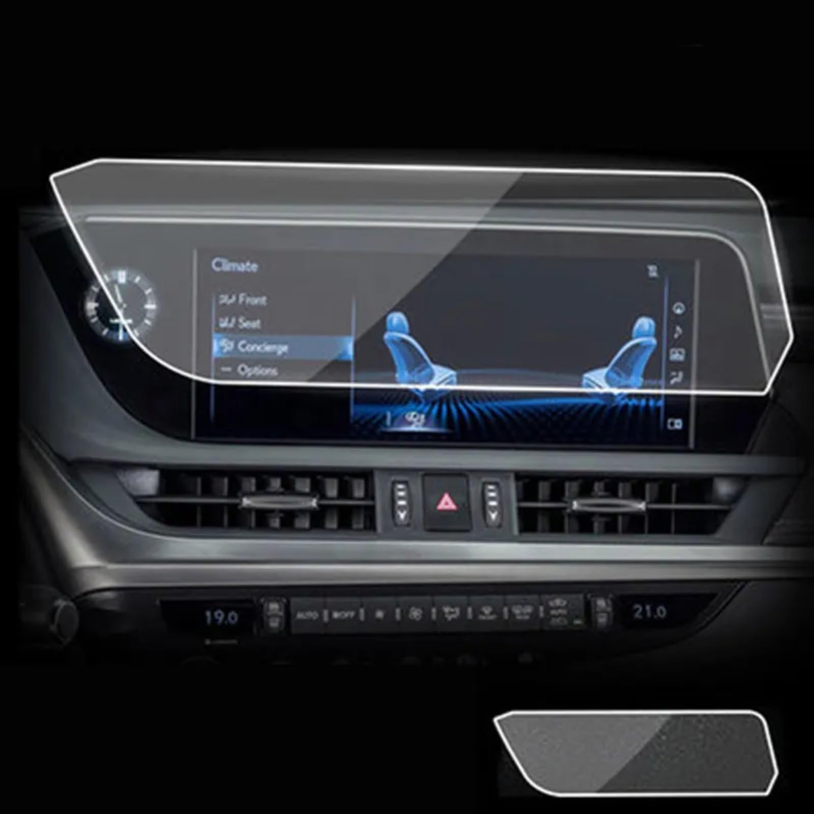 VBNYBA Navigation Schutzfolie Kompatibel Mit Lexus Für ES200 ES260 ES300h 2017 2018 2019 2020 Auto-GPS-Displayschutzfolie Displayschutzfolie Auto-GPS-Displayschutzfolie(12.3 INCH) von VBNYBA