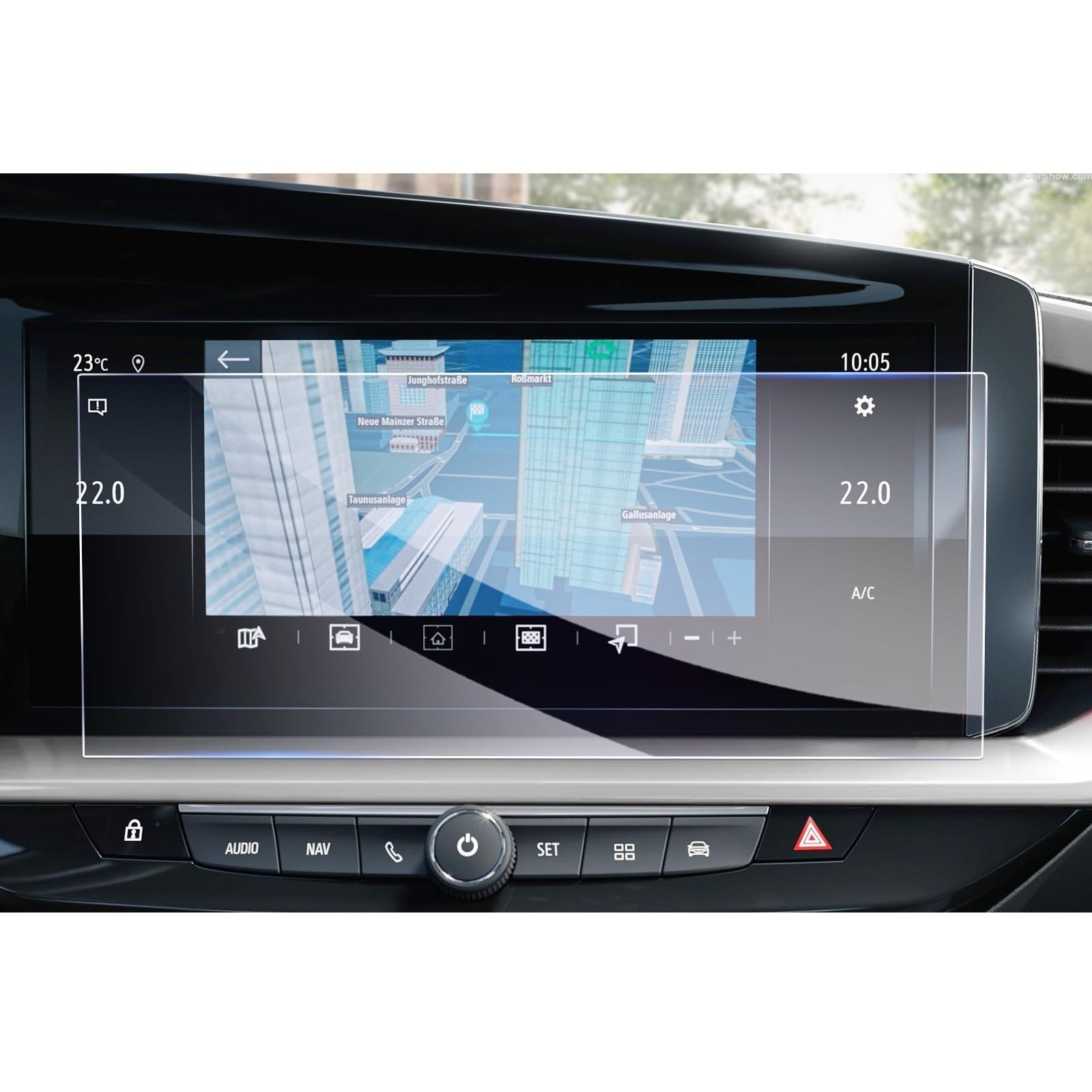 VBNYBA Navigation Schutzfolie Kompatibel Mit Opel Für Mokka B 2022 10 Zoll Auto Navigation Center Displayschutzfolie Display Schutzfolie Radio GPS Navigationsfolie von VBNYBA