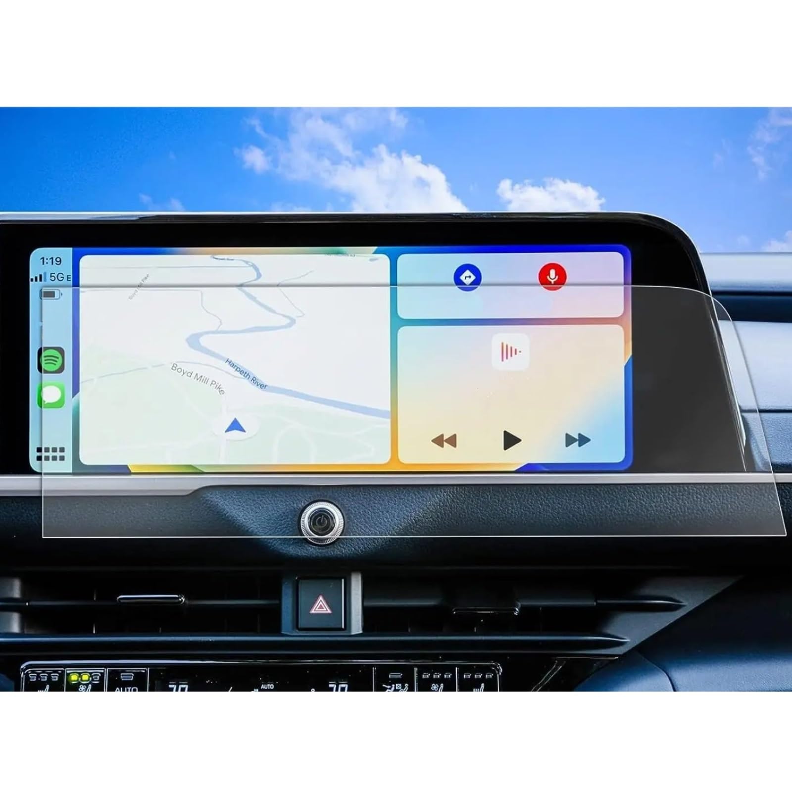 VBNYBA Navigation Schutzfolie Kompatibel Mit Toyota Für Crown Für XLE Für Limited Für Platinum 2023 12,3-Zoll-Auto-GPS-Transparentschutz Auto-LCD-Schutz Aus Gehärtetem Glas von VBNYBA