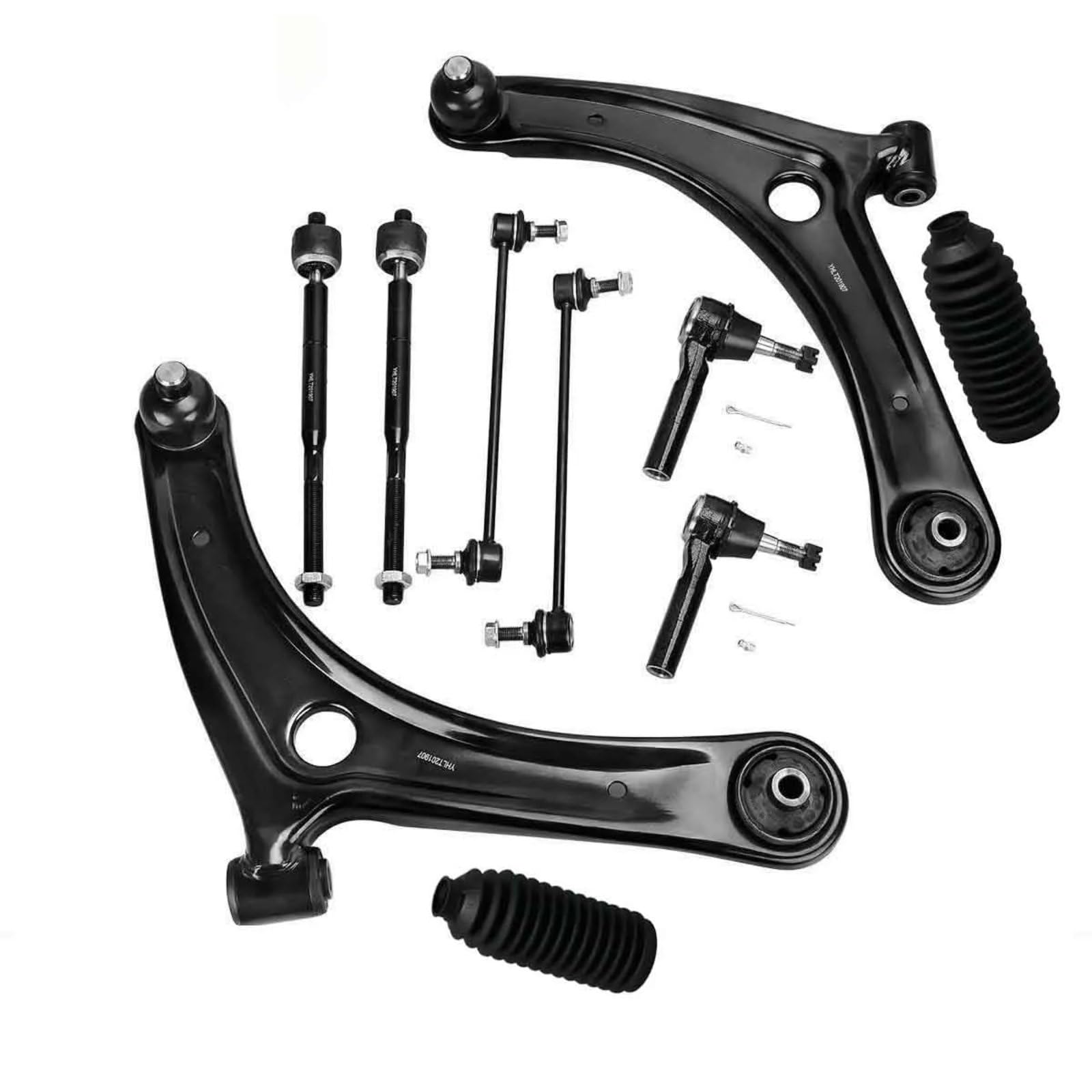 VBNYBA Querlenker Satz Kompatibel Mit Dodge Für Caliber 2009 2010 2011 2012 10-teiliger Vorderer Unterer Querlenker Sway End Link Kit K620066 K620065 EV80645 ES800408 von VBNYBA