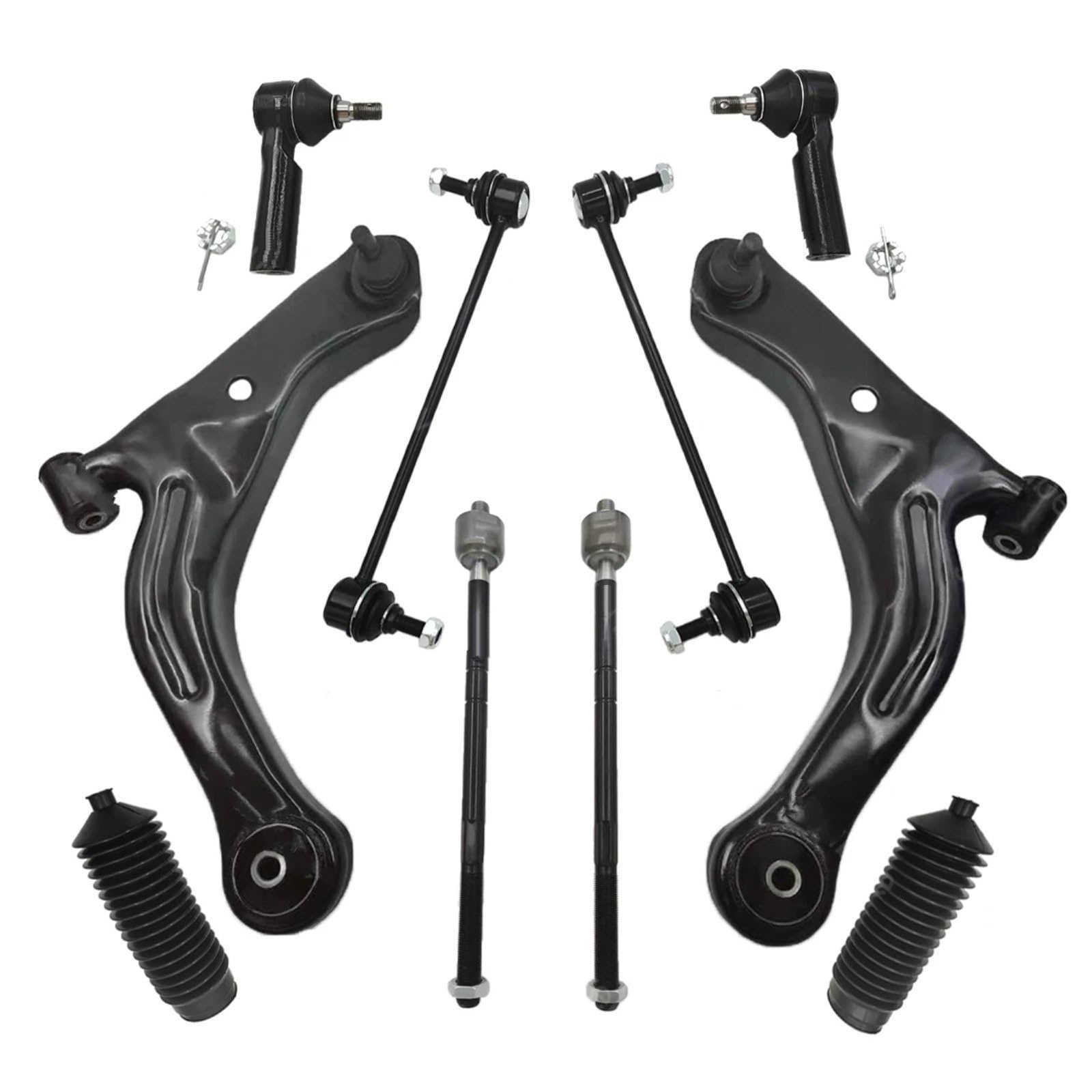 VBNYBA Querlenker Satz Kompatibel Mit Ford Für Escape 2005 2006 2007 2008 2009 10-teiliges Vorderes Unteres Querlenker-Stabilisator-Spurstangen-Set OEM: K80400 K80399 K80296 ES3631 EV424 von VBNYBA