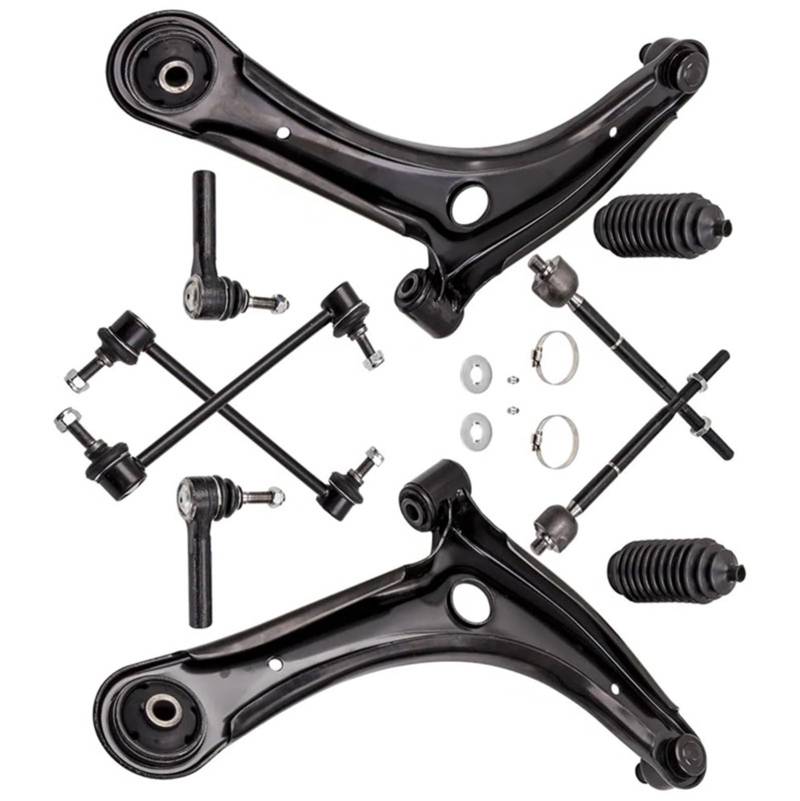 VBNYBA Querlenker Satz Kompatibel Mit Jeep Für Patriot Für Compass 2007 2008 2009 2010 2011 2012 2013 2014 ES800408 EV80645 10-teiliges Stabilisator-Set Für Vorderen Unteren Querlenker von VBNYBA