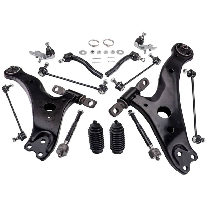 VBNYBA Querlenker Satz Kompatibel Mit Toyota Für Camry 2007 2008 2009 2010 2011. 14 Stück Vorderer Innerer Spurstangenkopf-Verbindungslenker 4333009810 4546009050 4547009040 4550309420 von VBNYBA