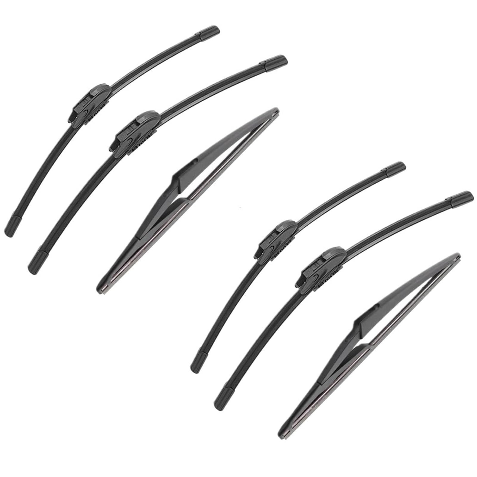 VBNYBA Wischerblätter Kompatibel Mit Citroen Für C2 2003 2004 2005 2006 2007 2008 2009 Autowischer-Frontbürste Kfz-Wischer Scheibenwischer-Zubehör(6 PCS) von VBNYBA