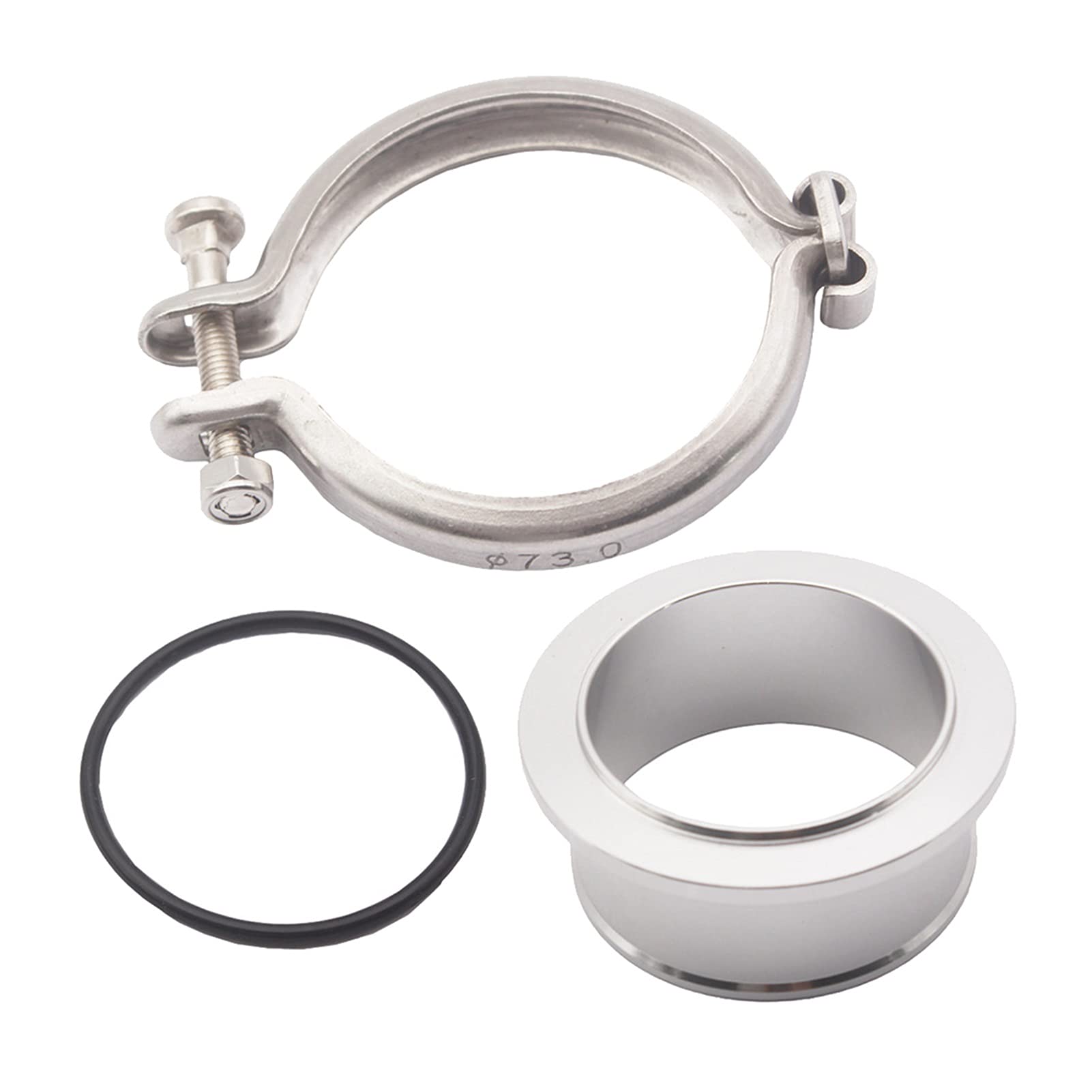 VBPBHFFNMW Ersatz Aluminium-Turbo-Kompressor V-Band-Flansch-Klemmsatz-Set-Kit-kompatibel for Bzw. Kompatibel for Cummins 5.9L kompatibel for Holset HX35 HX35W HX40W. Turbolader und Teile von VBPBHFFNMW