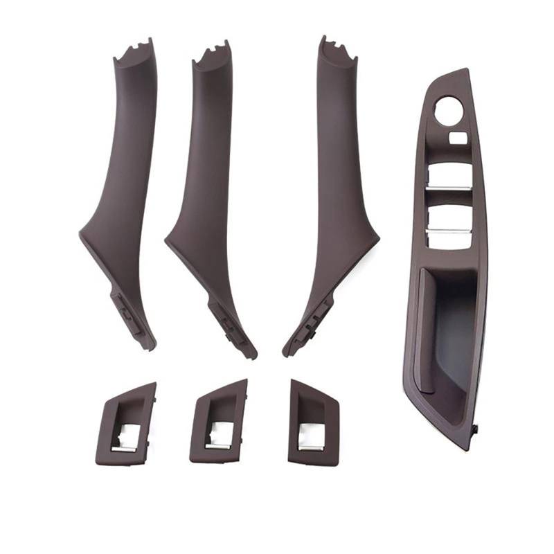 VBPBHFFNMW RHD Rechtslenker Auto Innentür Fenster Schalterabdeckung Original Innentürgriff Verkleidung Passend for BMW F10 F11 F18 520 523 525 Inner door handle(7pcs Set Moka) von VBPBHFFNMW