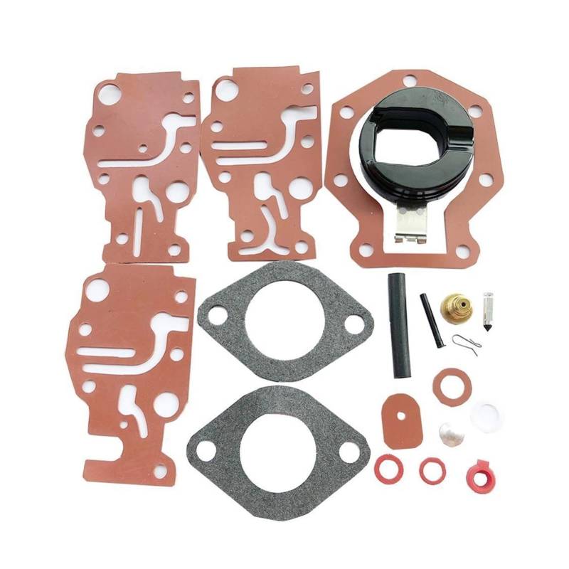 VBPBHFFNMW Vergaser Carb Carb Repair Kit Motorrad Wiederaufbau Kit Ersatzteile Dichtungen for Johnson/Fit for Evinrude 6 8 9.9 15 20 PS 0439073 Vergaserteile von VBPBHFFNMW