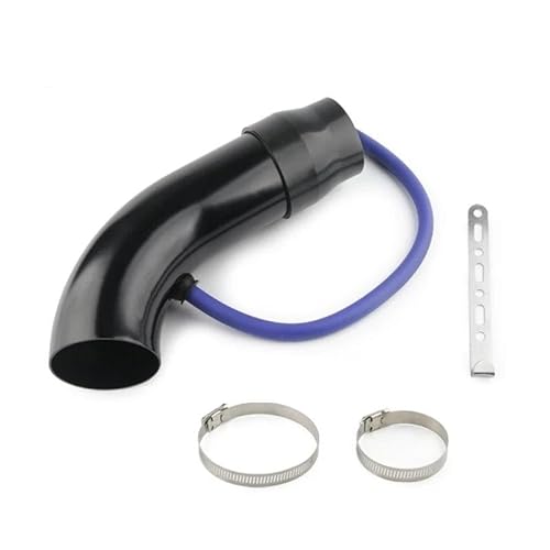 Ansaugschlauch Für Alumimum 3'' 75mm für Auto Cold Air Intake System Turbo Induktion Rohr Rohr silber Schwarz Rot Farbe Einlassluftrohrschlauch(Black) von VBVGMZAS