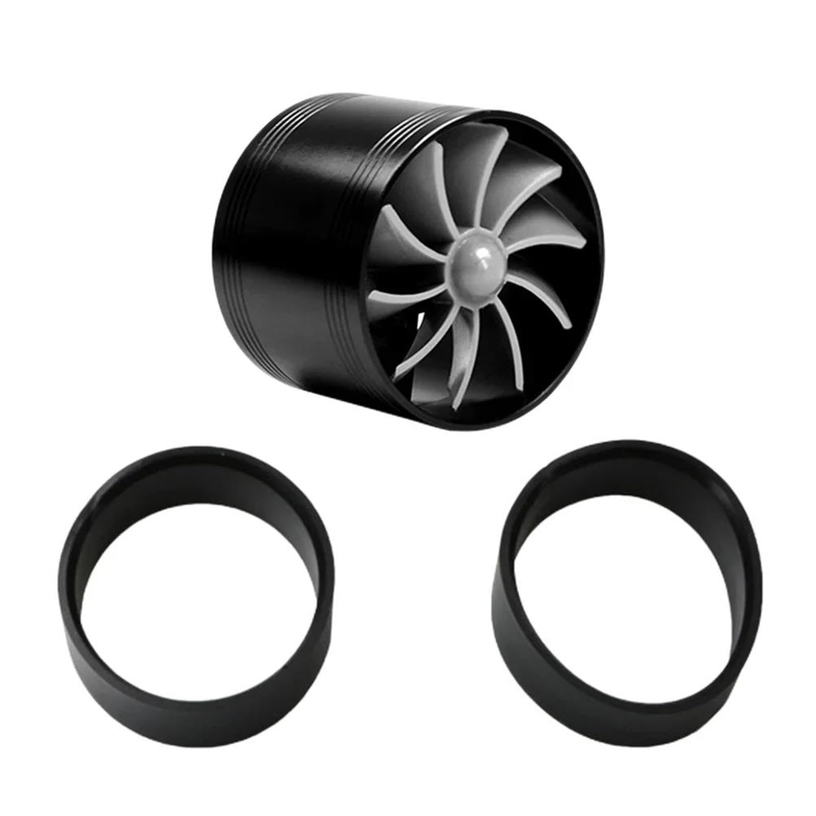 Ansaugschlauch Für Auto Turbine F1-Z Turbo Ladegerät Einzel Doppel Luftfilter Ansaugventilator Kraftstoff Gas Saver Kit Einlassluftrohrschlauch(Black) von VBVGMZAS