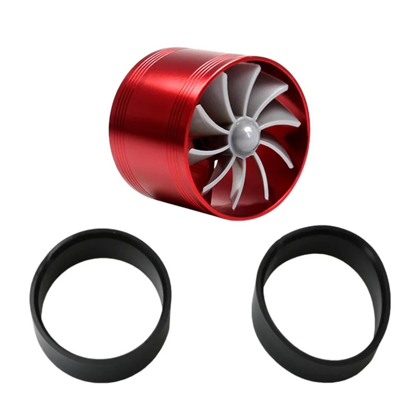 Ansaugschlauch Für Auto Turbine F1-Z Turbo Ladegerät Einzel Doppel Luftfilter Ansaugventilator Kraftstoff Gas Saver Kit Einlassluftrohrschlauch(Red) von VBVGMZAS