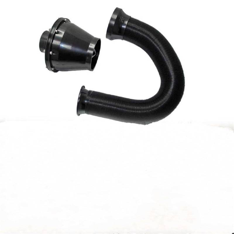 Ansaugschlauch Für Luftfilter Pilzkopf Air Power Intake Faltenbalg Filter Für Auto Für SUV Flow Kaltlufteinlass Reiniger Trim 3 Zoll/76 Mm Einlassluftrohrschlauch(Black) von VBVGMZAS