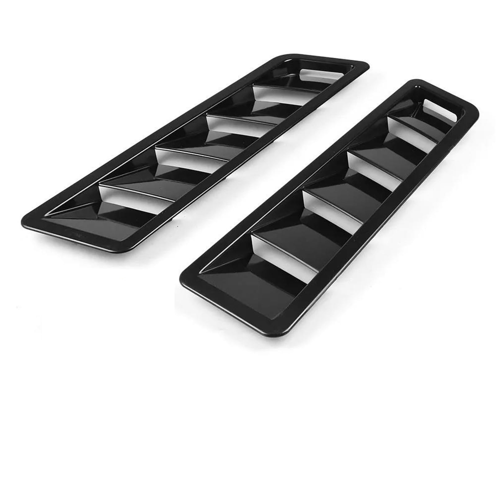 Ansaugschlauch Universal Für Auto Air Scoop Bonnet Hood Vent Louver Kühlung Panel Trim Set Matt Schwarz Carbon Fiber ABS 2PCS Einlassluftrohrschlauch(Black) von VBVGMZAS