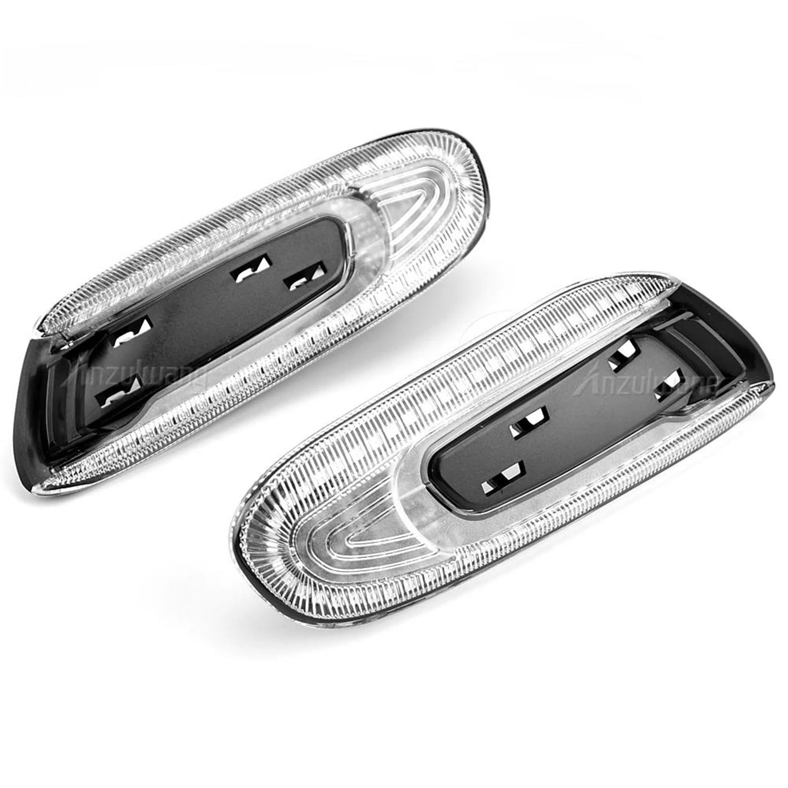 Außenspiegel-Blinker, 2 x rauchfarbene Linsen, dynamische LED, sequentielle Blinker, Seitenmarkierungsleuchten für Mini, Cooper, für F55, F56, F57, Seitenspiegel-Blinker (dynamischer Kristall) von VBVGMZAS