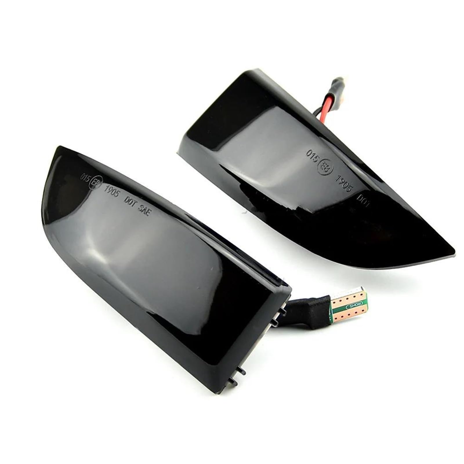 Außenspiegelblinker, dynamischer LED-Blinker, sequentielle Blinkerleuchte für Megane für MK3, Laguna III, X91, Scenic For Fluence, Seitenspiegelblinker (Rauchschwarz) von VBVGMZAS