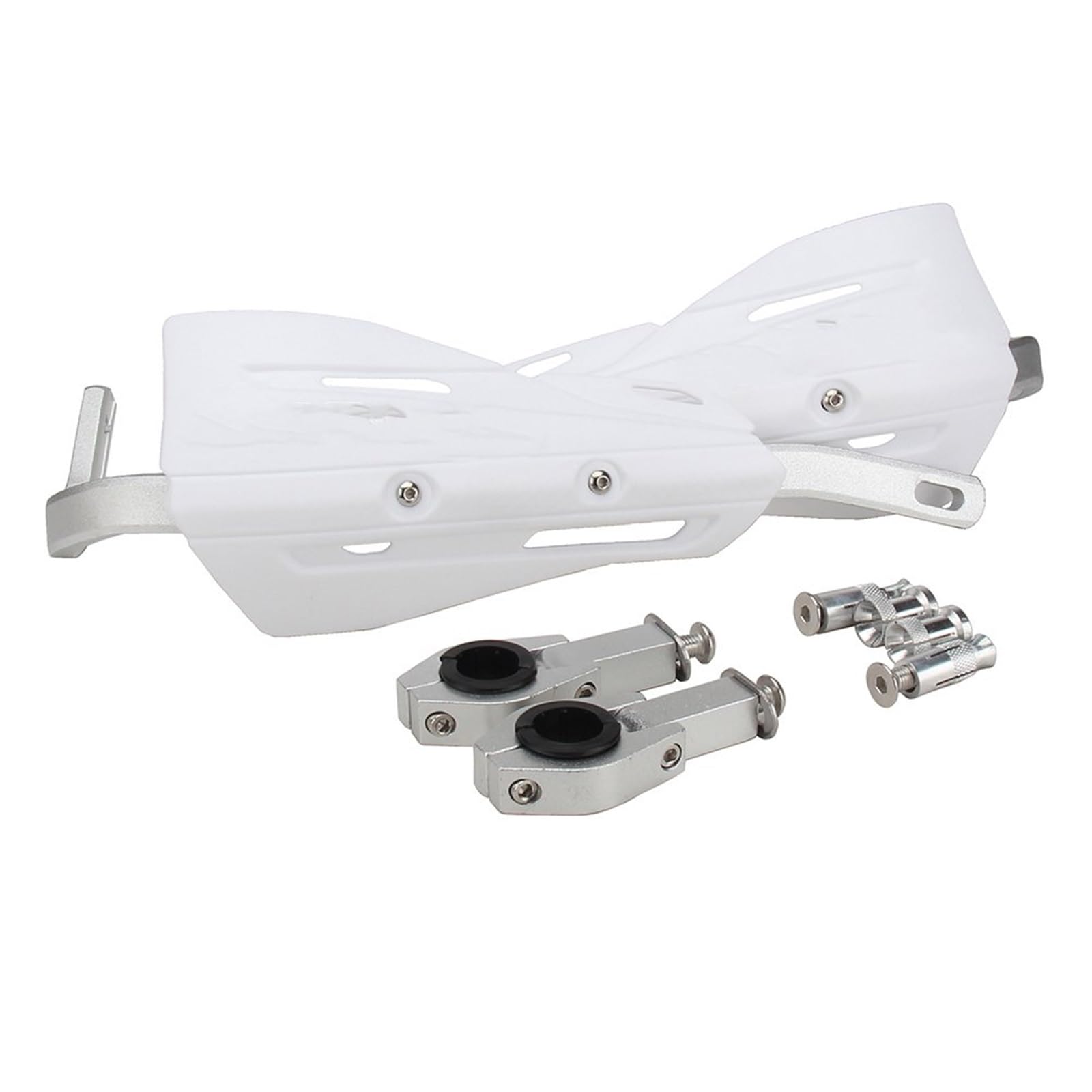 Motorrad Handschutz Dirt Bike Motorrad Bremskupplungshebel Handschutzschutz Für 28mm 22mm Lenker Handschützer(White 2) von VBVGMZAS