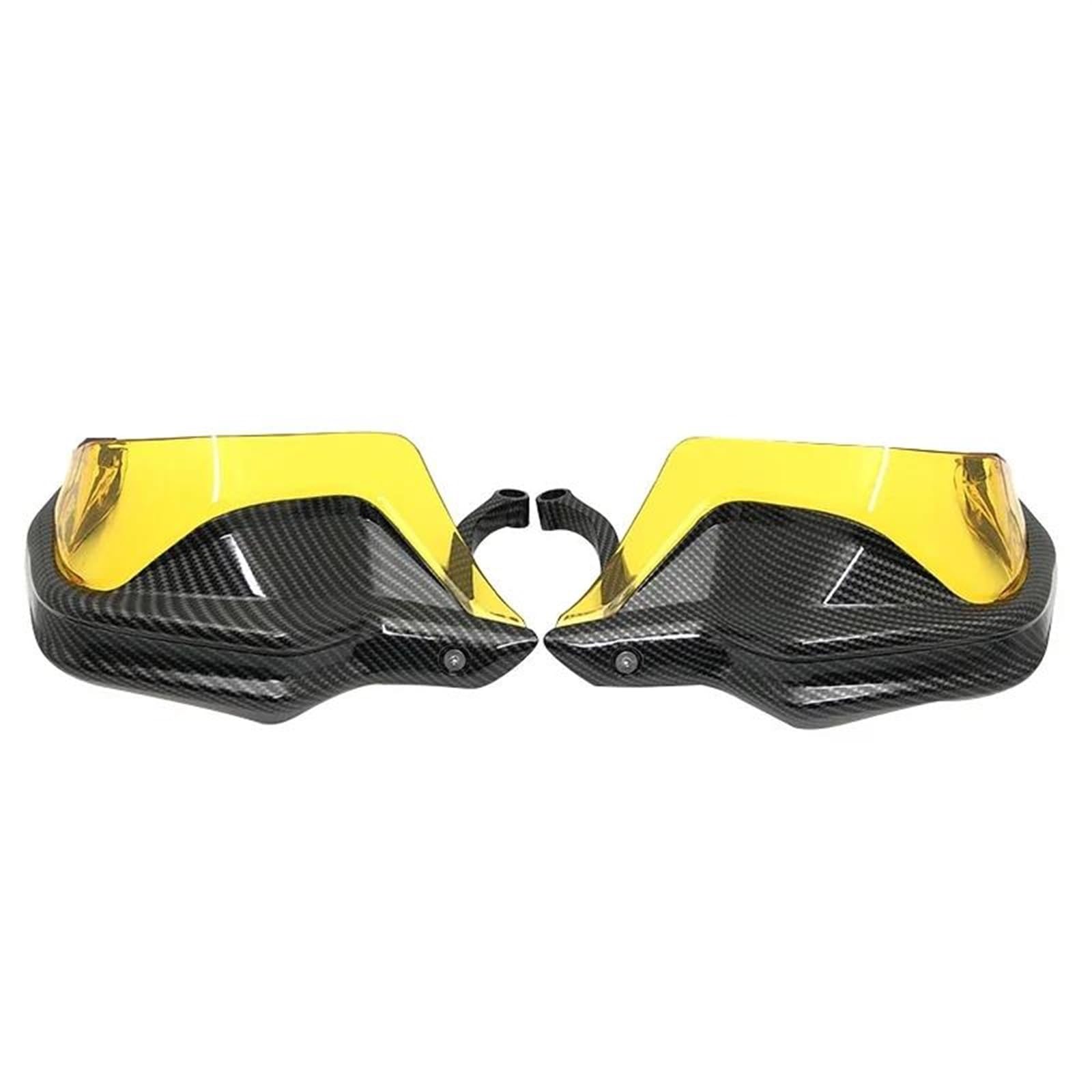 Motorrad Handschutz Für G310GS Für G310R Für G 310 GS Für G310 R 2017 2018 2019 2020 2021 2022 2023 Motorrad Lenker Hand Guards Wind Schutz Handschützer(Carbon Yellow Set) von VBVGMZAS