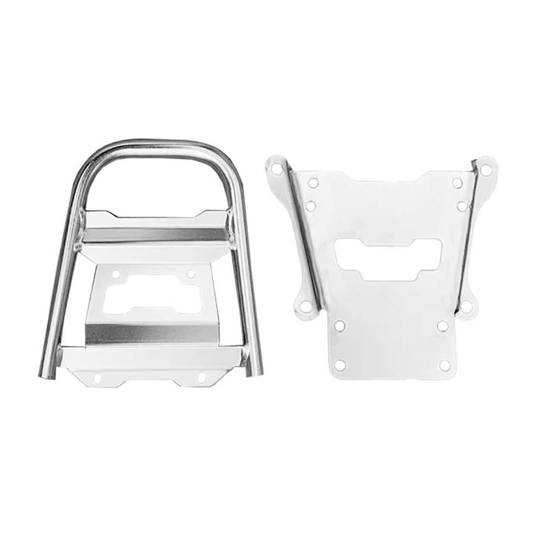 Motorrad-Heckgepäck Für Tiger 850 900 2020 2021 2022 2023 Motorrad Satteltasche Halterung Edelstahl Schwanz Trunk Pannier Hinterradgepäckträger(Silver Top Rack) von VBVGMZAS