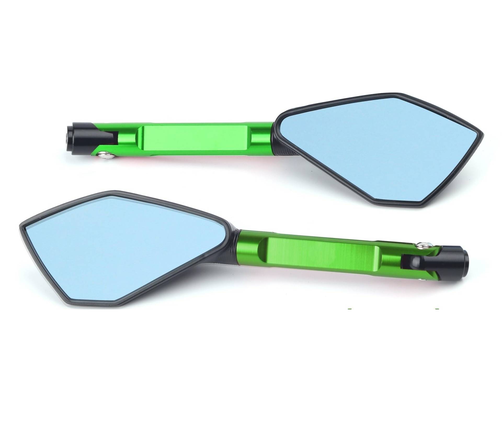 Rückseitenspiegel Für Für MT01 Für MT25 Für MT03 Für MT07 Für MT09 Für MT10 Universal Blau Anti-Glare Motorrad Spiegel Seite Rück Motorrad Rückspiegel(Green) von VBVGMZAS