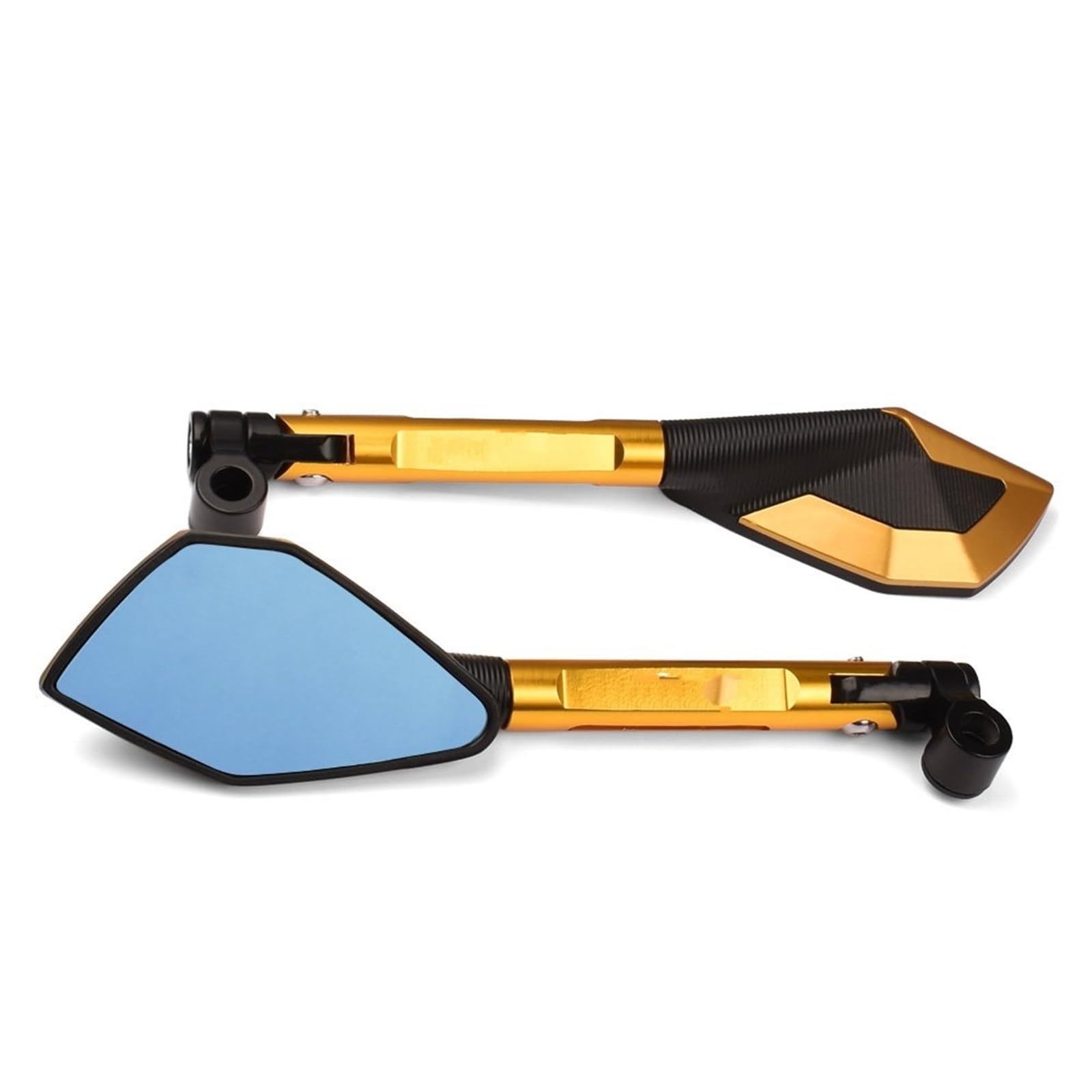 Rückseitenspiegel Für Hornet Für CB600F Für CB600 Für CB599 Für Goldwing Für Gl1800 Für Hornet 600 Motorrad Blau Anti-Glare Rückspiegel Motorrad Rückspiegel(Gold) von VBVGMZAS