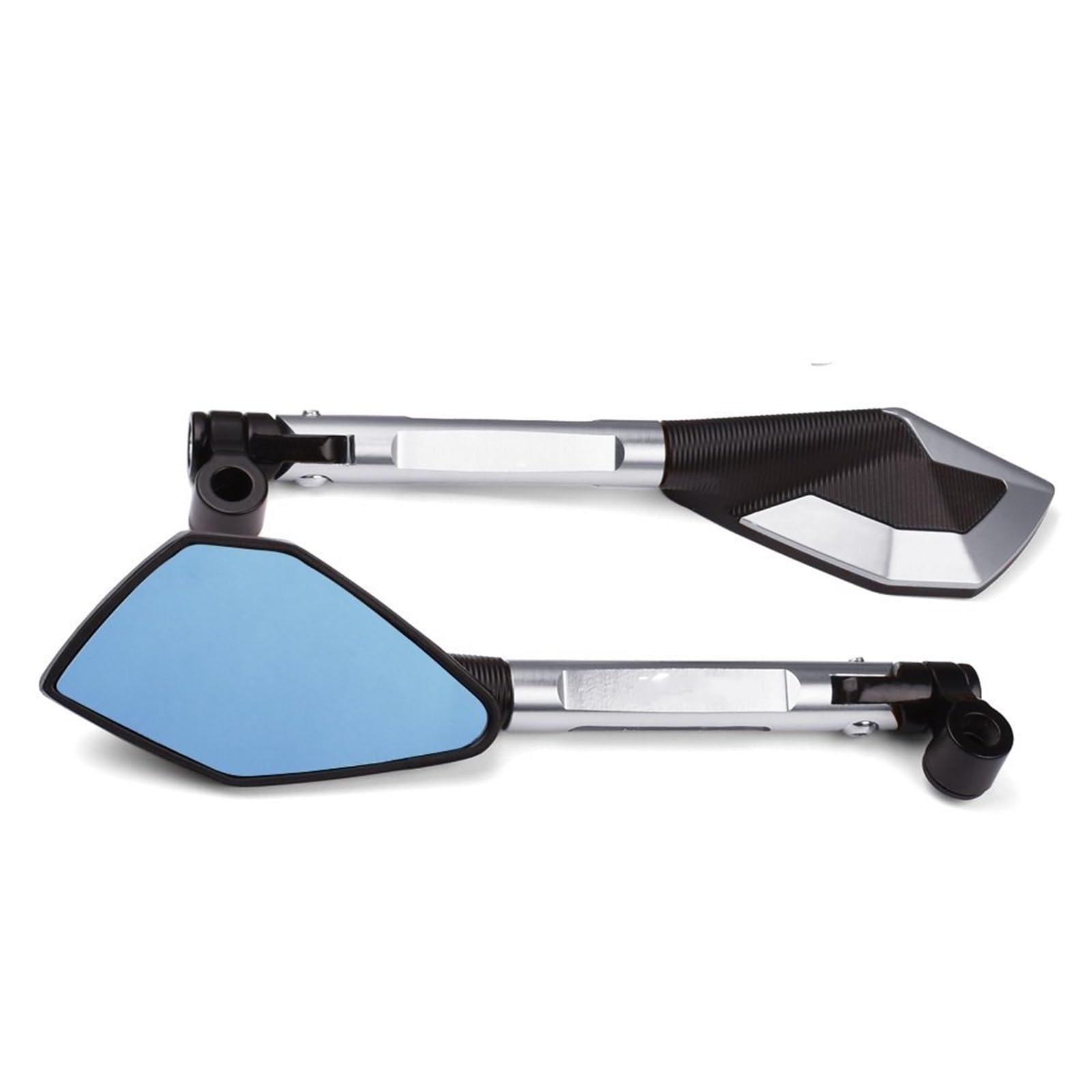 Rückseitenspiegel Für Hornet Für CB600F Für CB600 Für CB599 Für Goldwing Für Gl1800 Für Hornet 600 Motorrad Blau Anti-Glare Rückspiegel Motorrad Rückspiegel(Silver) von VBVGMZAS