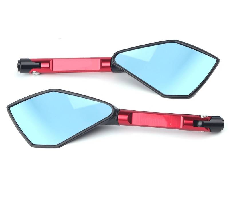 Rückseitenspiegel Für Suzuki Für GSR400 Für GSR600 Für GSR750 Für GSR 600 400 750 Universal Motorradspiegel Motorrad Rückspiegel(Red Big-Mirror) von VBVGMZAS