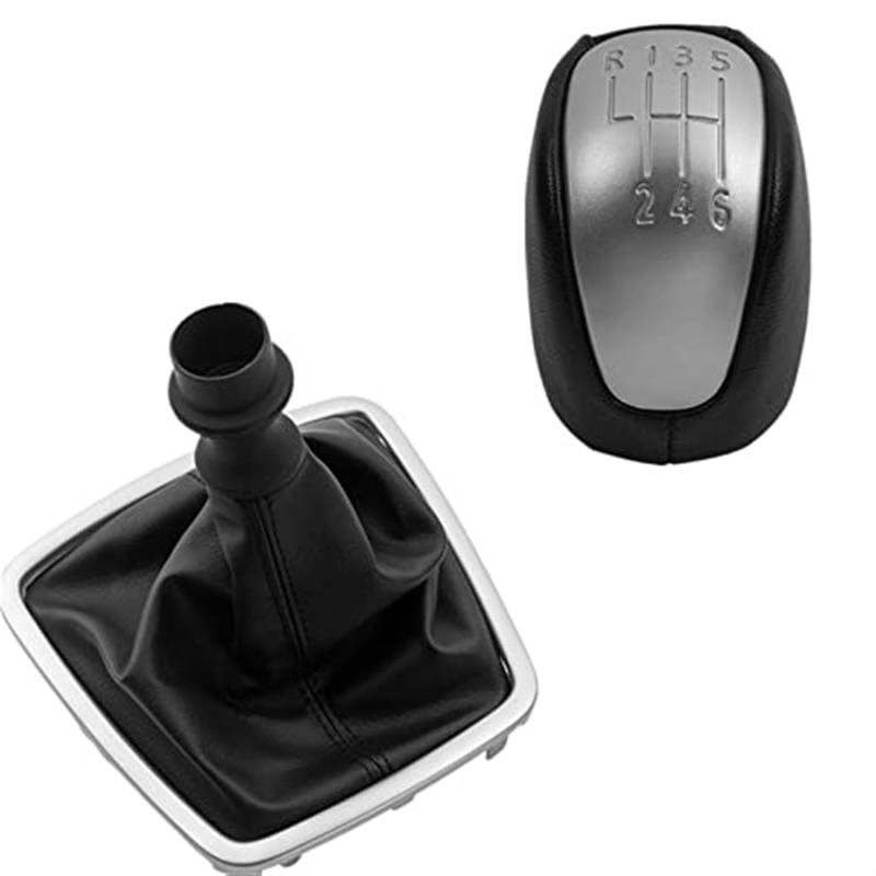 Auto SchaltknüPpel Für Laguna III MK3 2008 2009 2010 2011 2012 2013 2014 2015 Leder Schaltknauf Hebel Shifter Gamasche Boot Fall Kragen(‎Gear Knob and Case) von VBVRHAAMZ