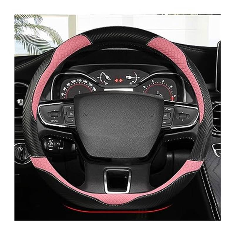 Für Citroen Für Berlingo Für Multispace Für XTR 2018 2019 2020 2021 Auto Lenkrad Abdeckung Rad Sleeve Schutz LenkradbezüGe(Pink) von VBVRHAAMZ