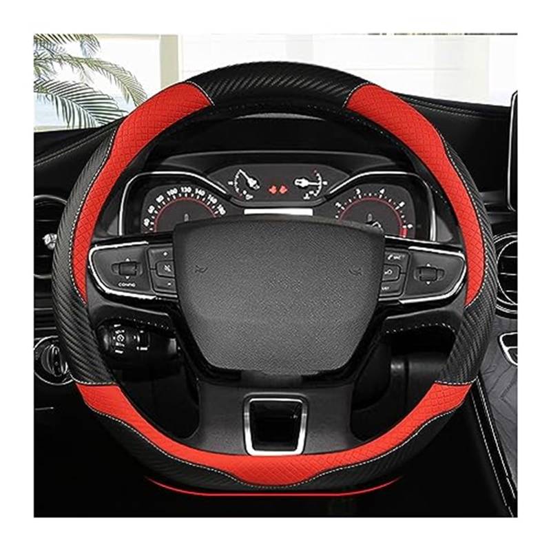 Für Citroen Für Berlingo Für Multispace Für XTR 2018 2019 2020 2021 Auto Lenkrad Abdeckung Rad Sleeve Schutz LenkradbezüGe(Red) von VBVRHAAMZ