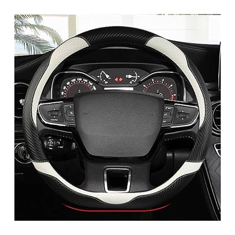 Für Citroen Für Berlingo Für Multispace Für XTR 2018 2019 2020 2021 Auto Lenkrad Abdeckung Rad Sleeve Schutz LenkradbezüGe(White) von VBVRHAAMZ