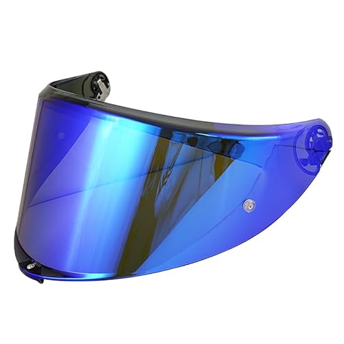 Helmvisier für AGV K6/K6s,Motorradhelm Visier,Motorrad Windschutzscheibe Helm Visier passen,Helmlinsenvisier Vollgesichtsanpassung (Chrom Blau) von VCOROS