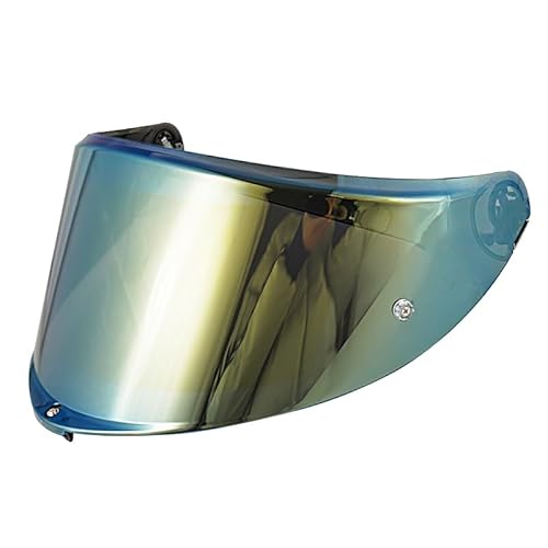 Helmvisier für AGV K6/K6s,Motorradhelm Visier,Motorrad Windschutzscheibe Helm Visier passen,Helmlinsenvisier Vollgesichtsanpassung (Chrom-Gold) von VCOROS