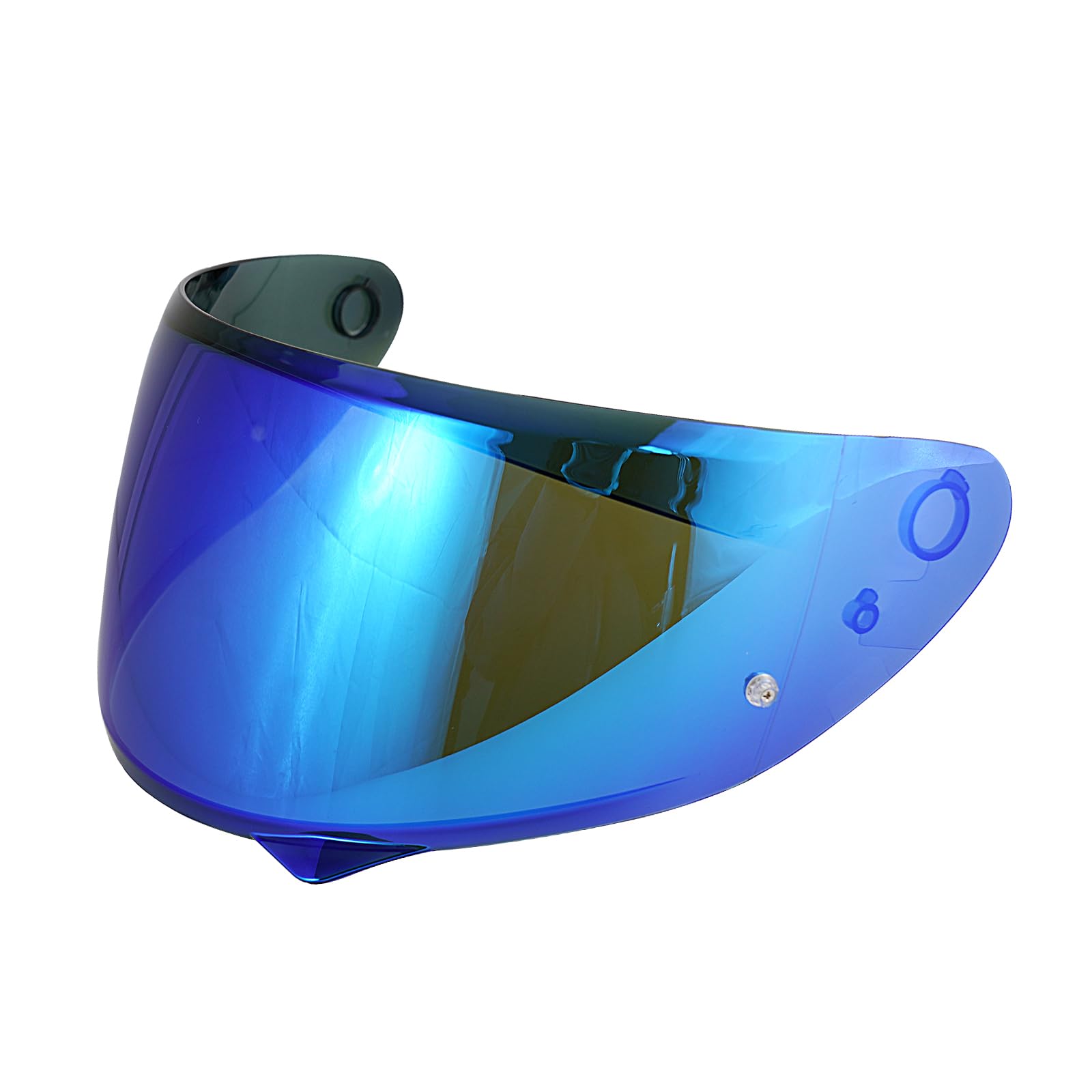 Motorradhelm Visier,Helmvisier für C10,Motorrad Windschutzscheibe Helm Visier passen,Helmlinsenvisier Vollgesichtsanpassung (Chrom Blau) von VCOROS