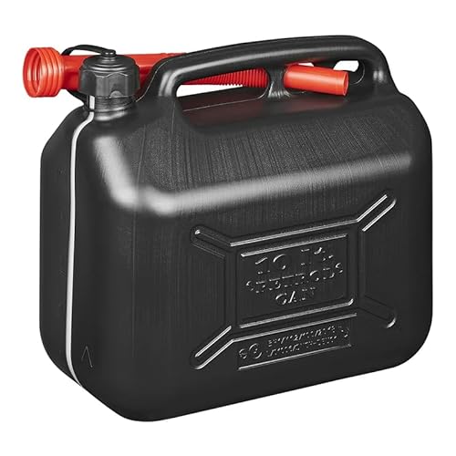 VCTparts Jerrycan 10L schwarzer UN-zugelassener Kraftstoffbehälter aus Kunststoff von VCTparts