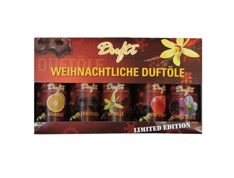 20x Dufti 100% ätherische Öle für Duftlampe 5 Flaschen à 10ml weihnachtliche Düfte Lufterfrischer von VDP