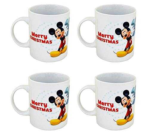 4X Disney Mickey Mouse Becher Weihnachten Kaffebecher Porzellan von VDP