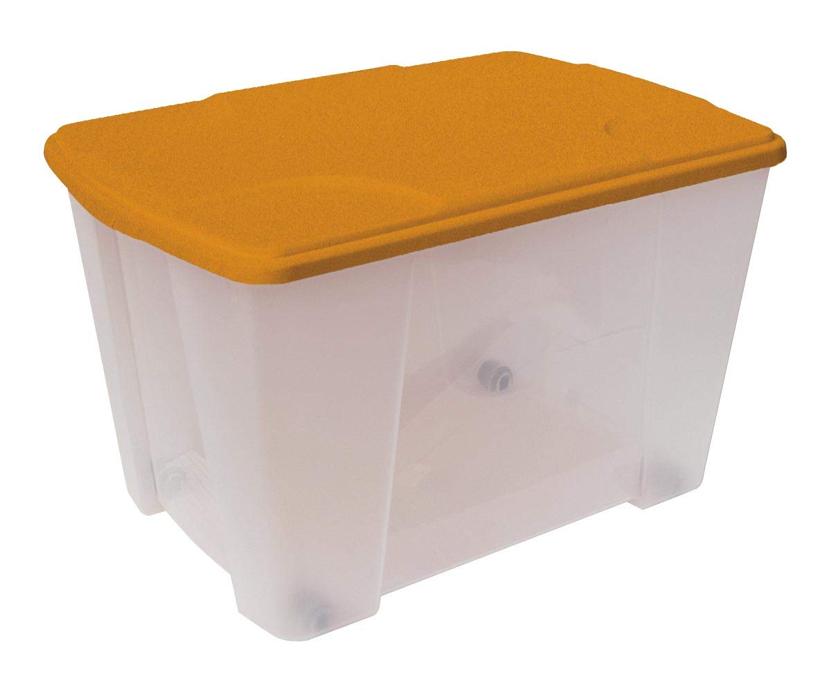 VDP Rollbox, Stapelbar Kunststoffbox mit Rollen 51Ltr 565x390x350 Aufbewahrungsbox Spielzeugbox Wäschebox Deckel von VDP