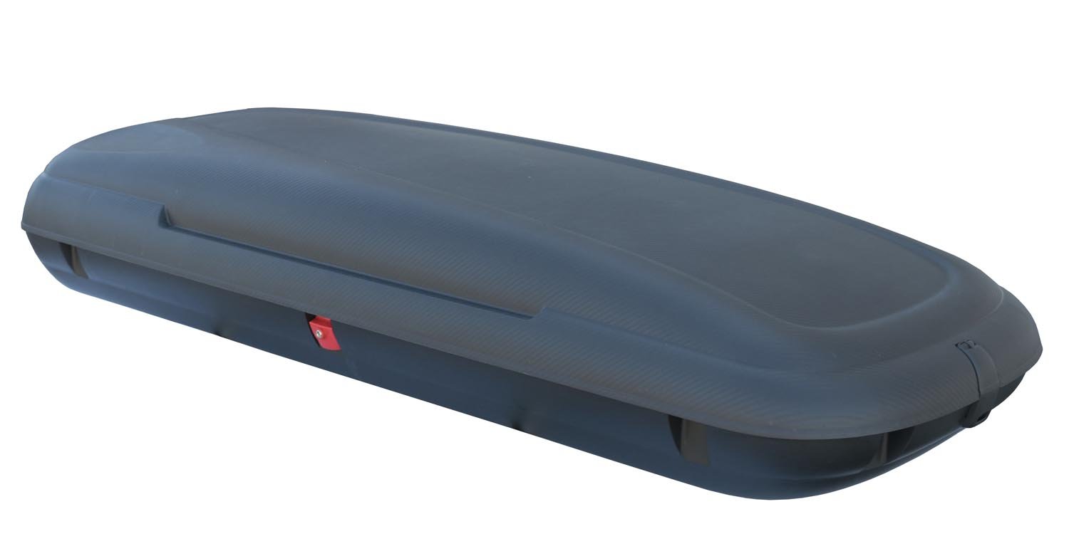 Dachbox VDPCA480 480 Liter carbonlook + Dachträger VDP EVO Stahl kompatibel mit Hyundai i20 (GB) 5 Türer ab 2015 von VDP