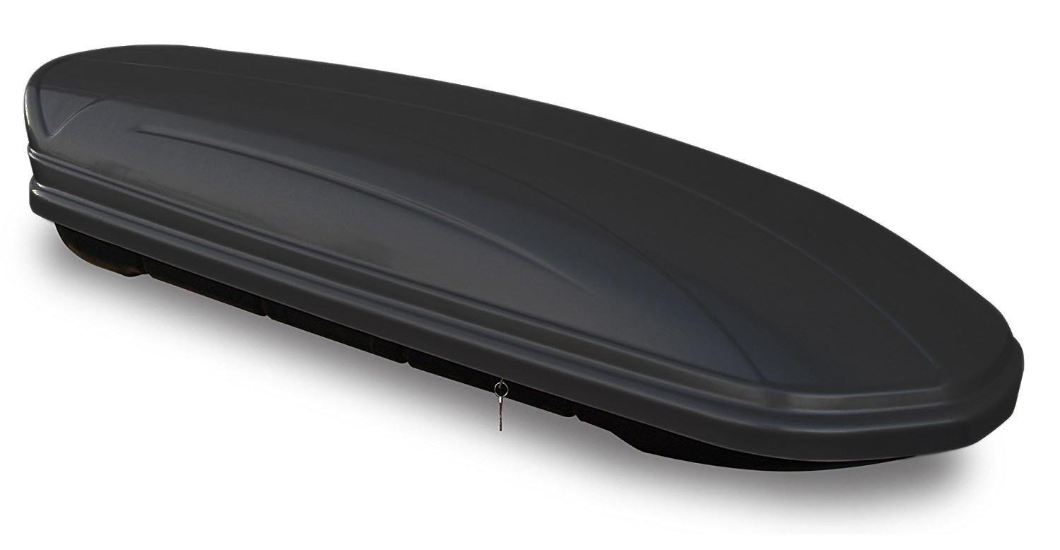 Dachbox VDPMAA460 460Ltr schwarz matt abschließbar + Relingträger Quick Alu kompatibel mit Skoda Kodiaq (SUV 5 Türer) ab 2017 offene Reling von VDP