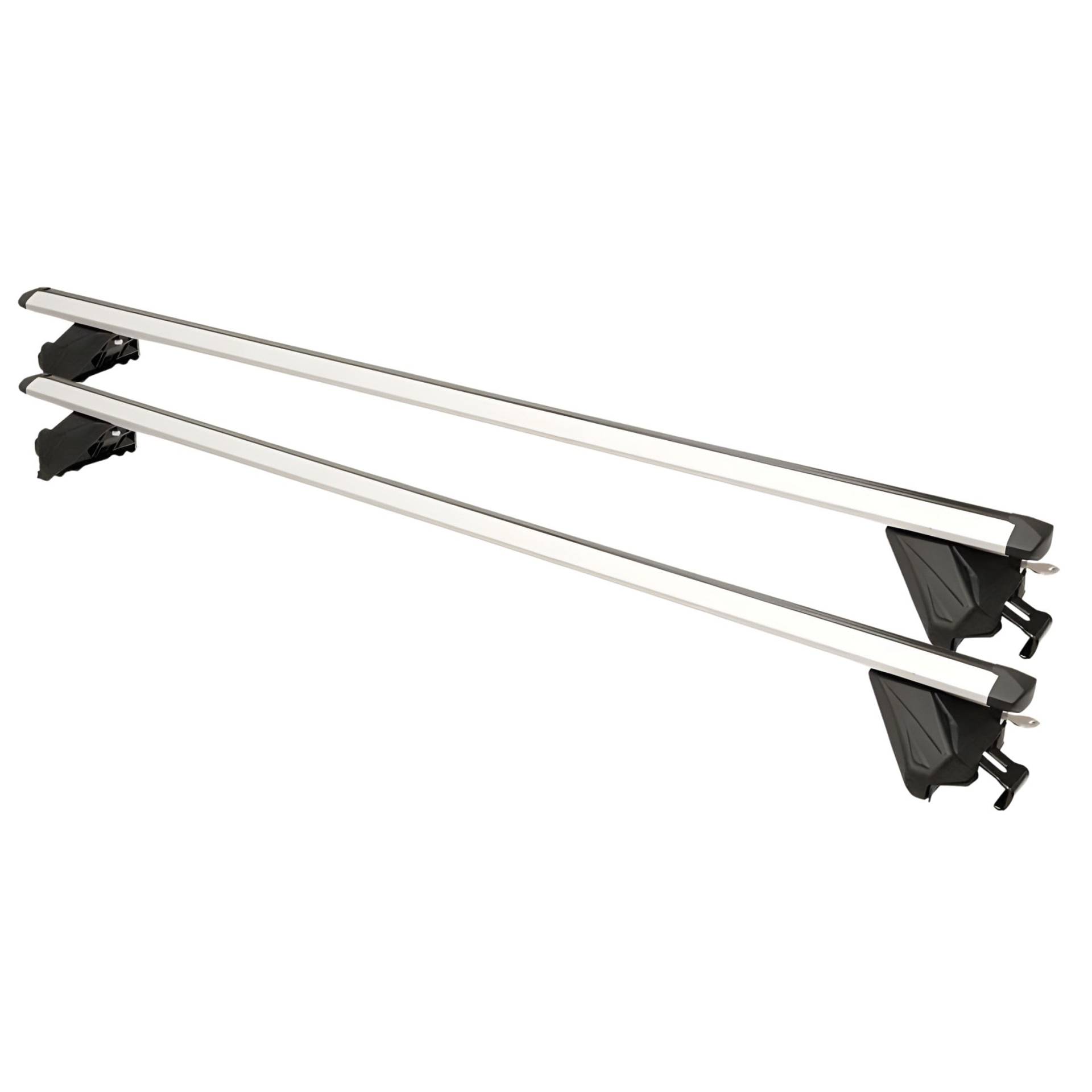 Dachgepäckträger Auto - Dachträger Universal VDP Edge | Auto Dachträger offene Reling | Dachträger für Reling abschließbar | Aluminium Grundträger Dachreling bis 90kg - 107 cm Länge von VDP