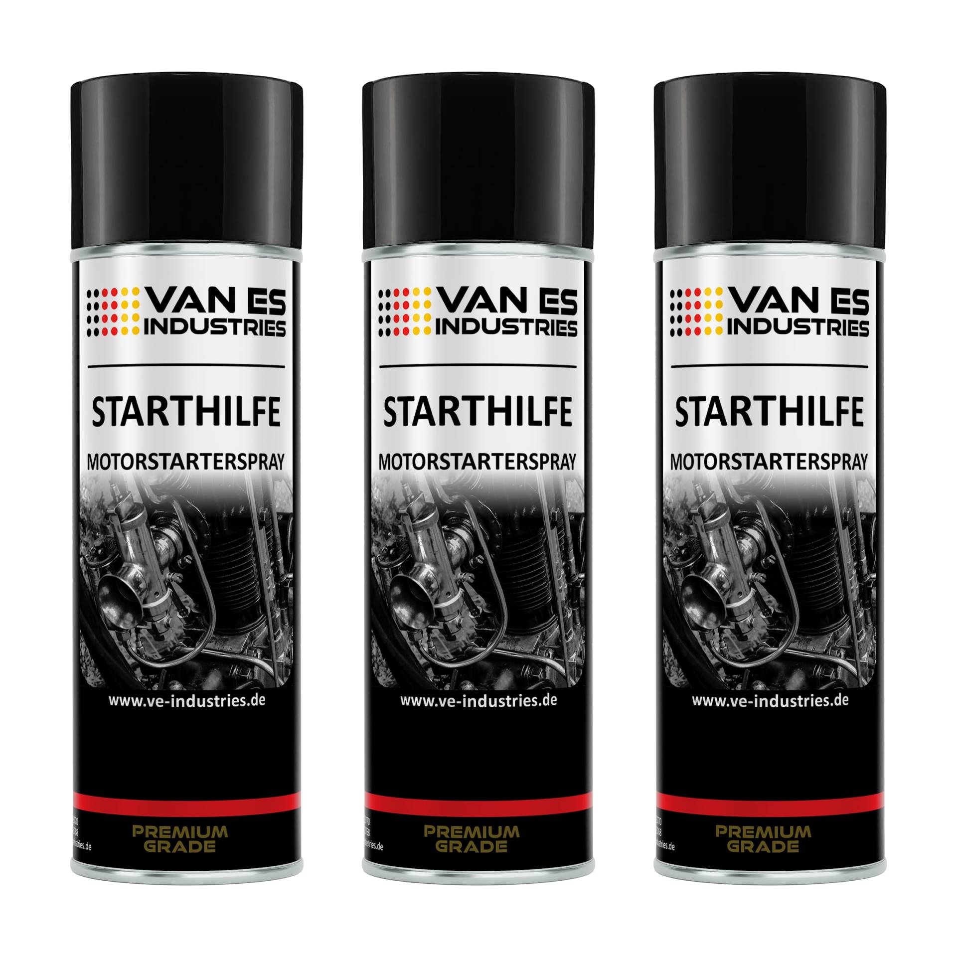 3X Starthilfe Spray 400ml Motorstarter Start Pilot Starterspray Kaltstarthilfe von VE-INDUSTRIES