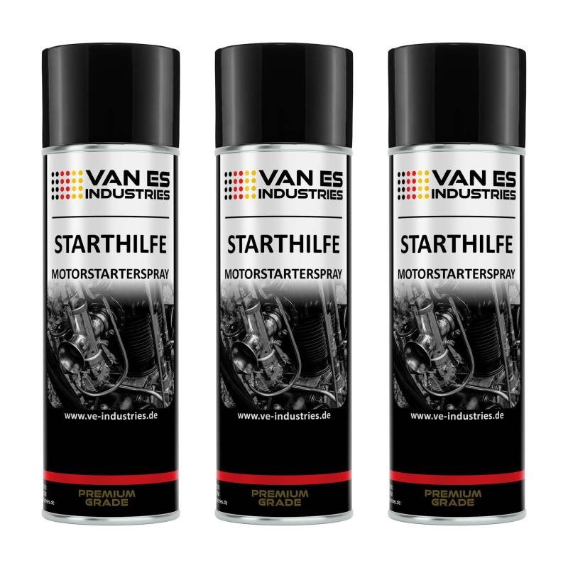 3X Starthilfe Spray 400ml Motorstarter Start Pilot Starterspray Kaltstarthilfe von VE-INDUSTRIES