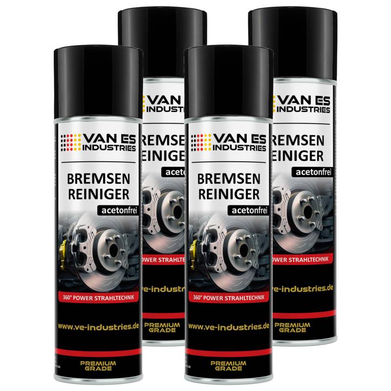 VE-INDUSTRIES Bremsenreiniger 500ml 360° Power-Strahltechnik Teilereiniger Entfetter Sprühdose Acetonfrei Spraydose (4) von VE-INDUSTRIES