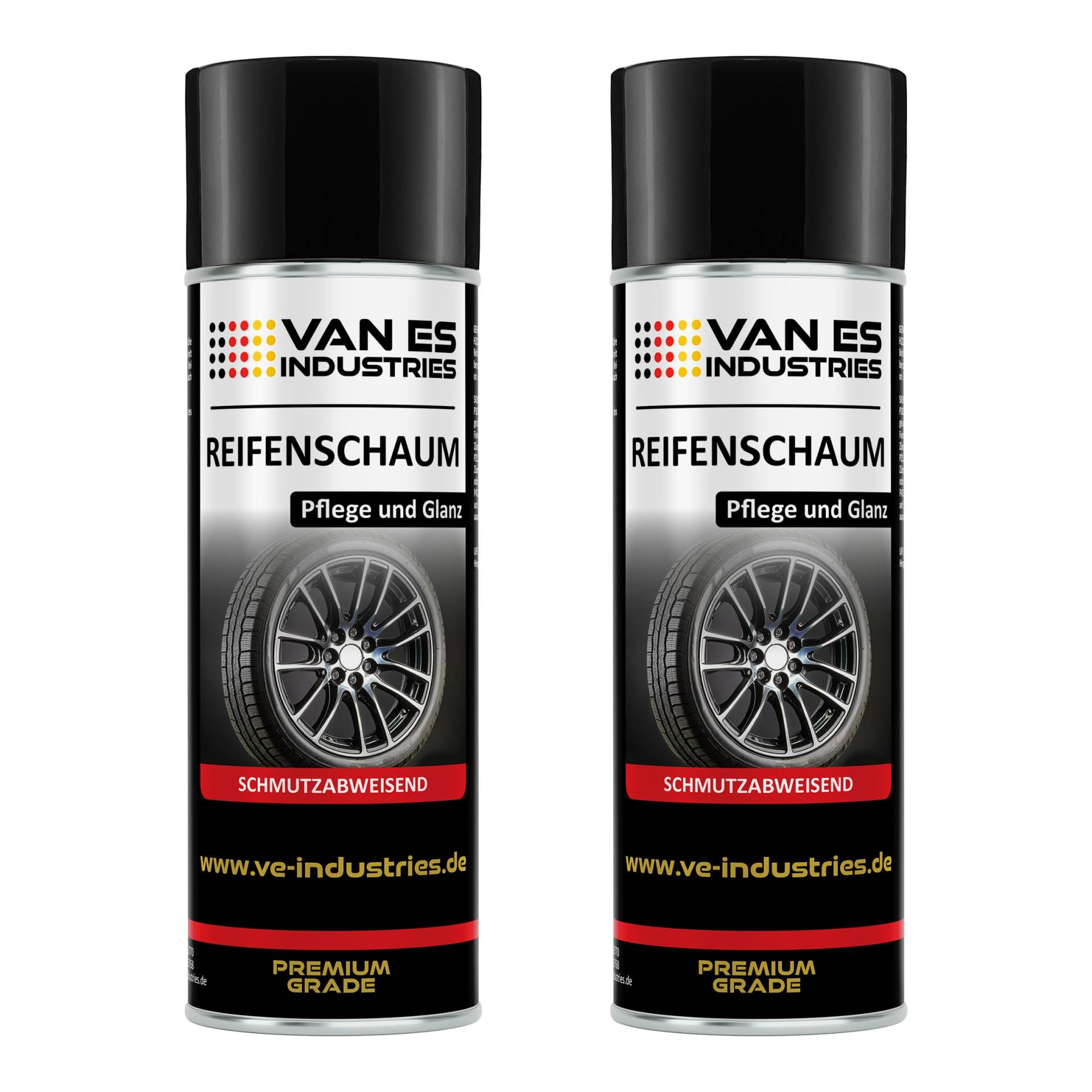 VE-INDUSTRIES Reifenglanz 2 x 400ml Car Products Reifenpflege Tyre Shine Spray von VE-INDUSTRIES