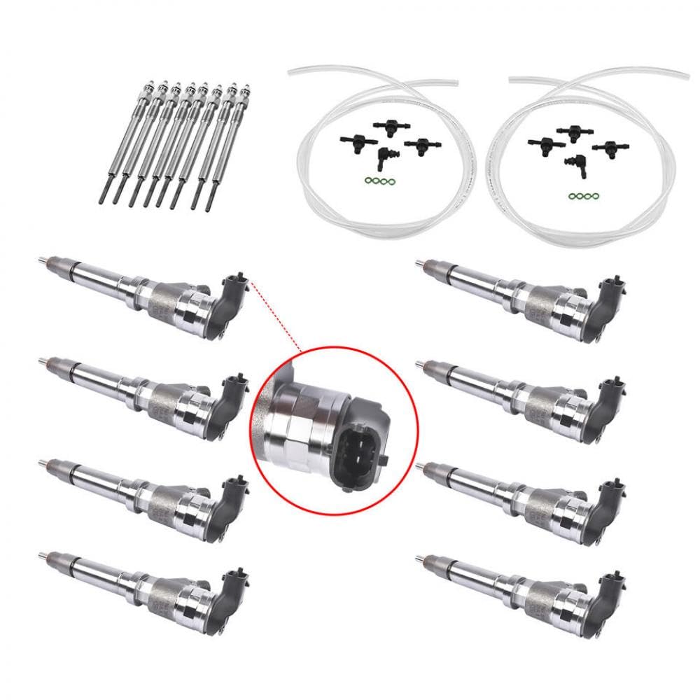 Diesel -Kraftstoffeinspritzjäger Kompatibel mit Silverado 2500 HD 6,6L Duramax LMM -Modelle 2007 2010 kompatibel mit Teilenummer 0445120082 von VEARZRQI