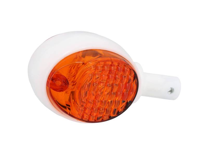 VEBCO 1 Blinker in Weiß mit orangenem Glas - Simson KR51/1 Schwalbe, KR51/2 Schwalbe, SR4-2 Star, SR4-3 Sperber, SR4-4 Habicht, MZ ES von VEBCO