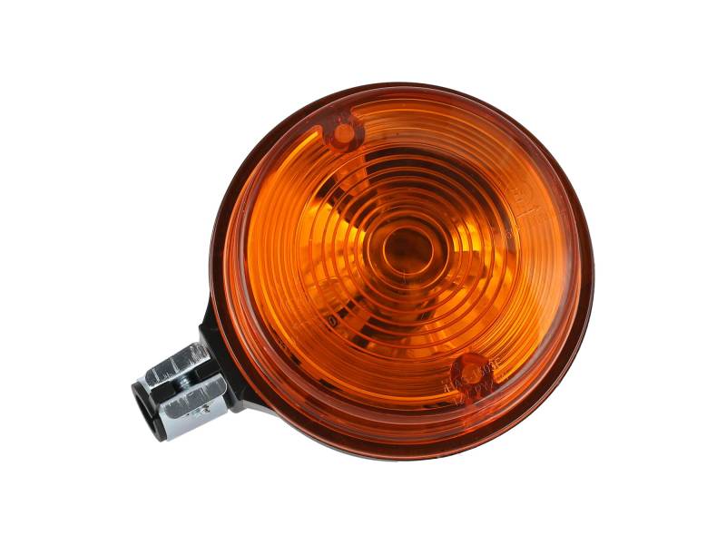 Blinker hinten, rund in Schwarz mit orangenem Glas - für Simson S50, S51, S70, SR50, SR80, MZ ETZ, TS von VEBCO