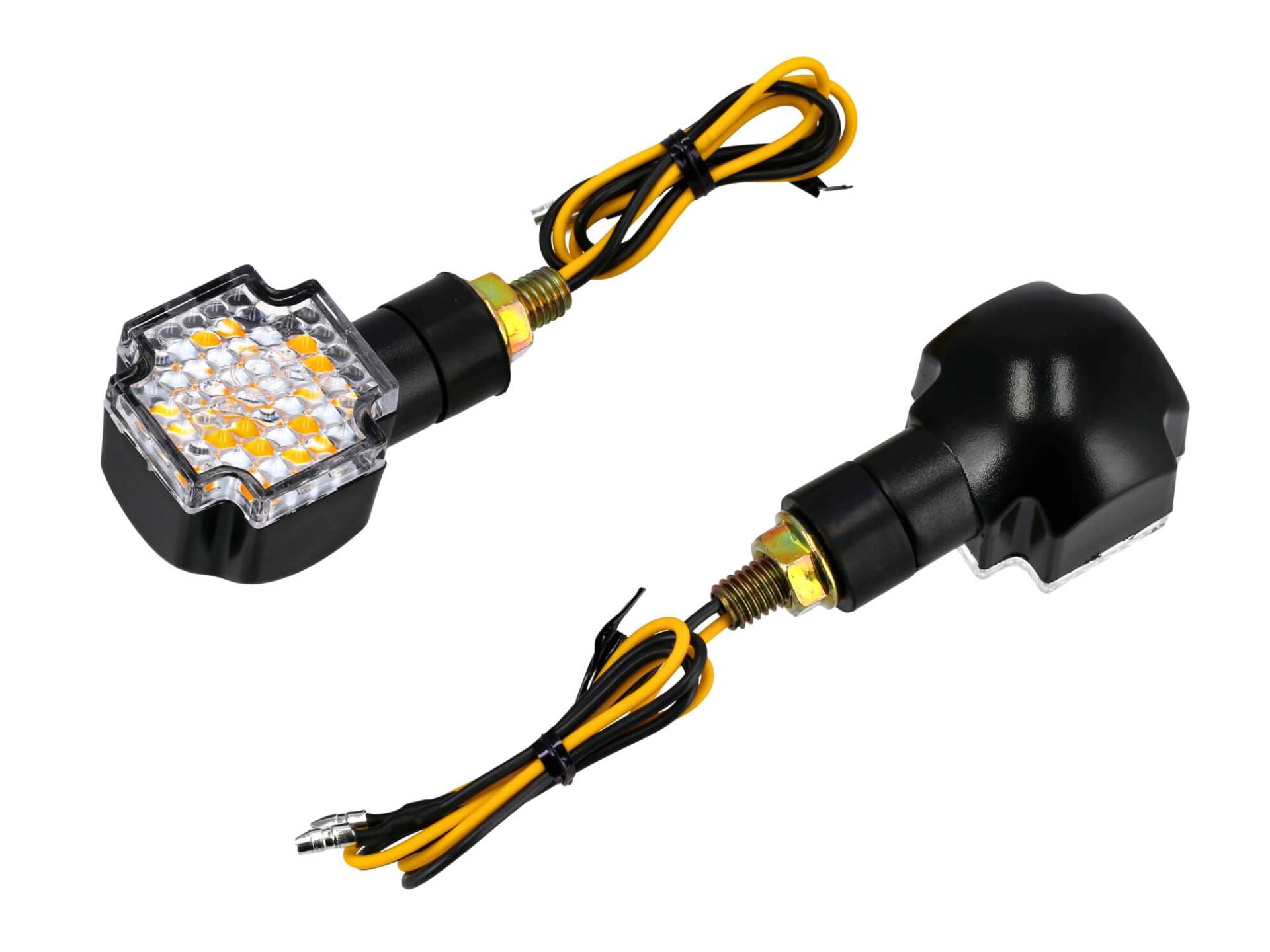 Set: 2x Blinker "Cross" 12V LED mit Klarglas, E-geprüft - für Moped und Motorrad von VEBCO