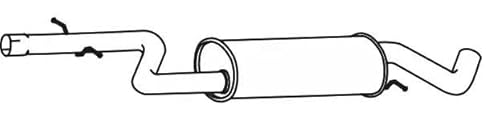 Mittelschalldämpfer von Vegaz (VS-557) Dämpfer Abgasanlage Auspufftopf von Vegaz