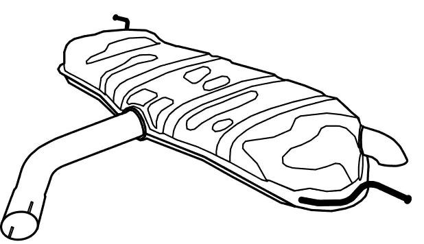 VEGAZ Endschalldämpfer VW VS-507 1K6253609CM Endtopf,Auspuff Endtopf,Nachschalldämpfer,ESD von VEGAZ