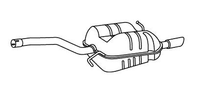 VEGAZ Endschalldämpfer VW VS-524 3C0253609AB,3C0253609CQ Endtopf,Auspuff Endtopf,Nachschalldämpfer,ESD von VEGAZ